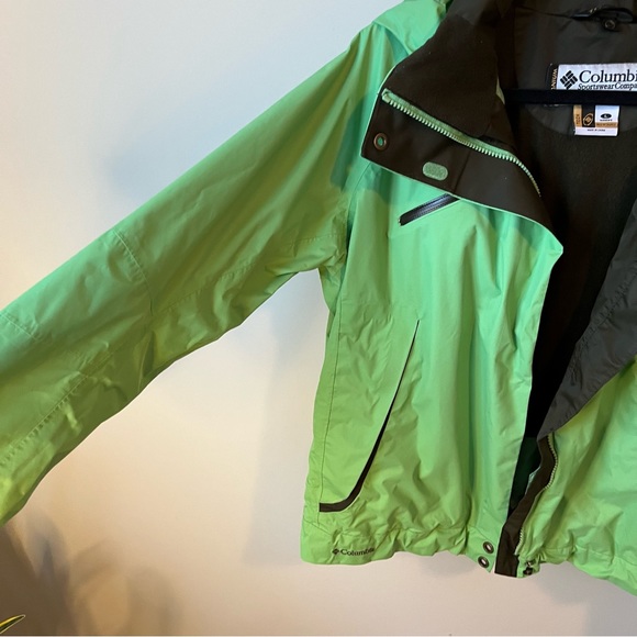 Columbia Omni- Tech Titanium Interchange Women’s Green Jacket Size Large - Picture 2 of 12